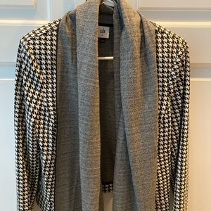 CAbi houndstooth blazer with two color shawl. Worn once.